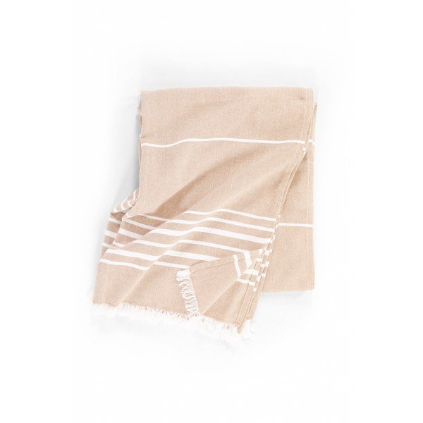 Bež pamučna deka 150x200 cm Solene – Tiseco Home Studio