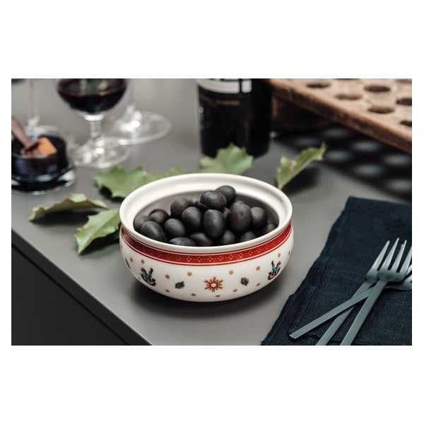 Crveno-bijela porculanska šećernica s božićnim motivom Villeroy & Boch-image-1