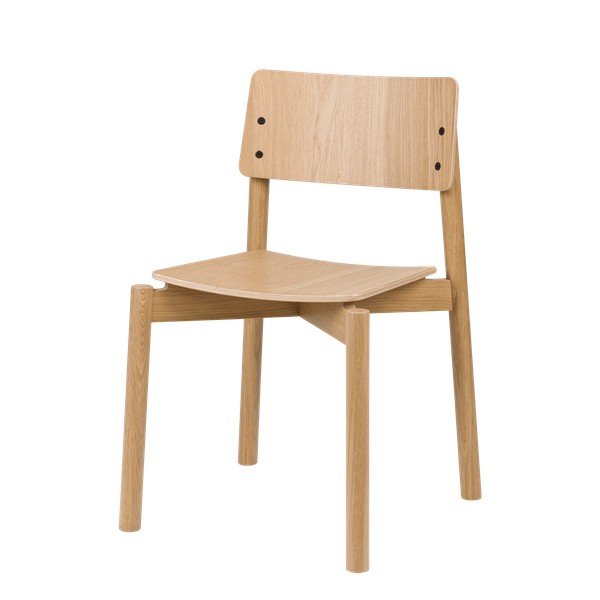 Složiva blagovaonska stolica u dekoru hrasta u prirodnoj boji Wem – noo.ma