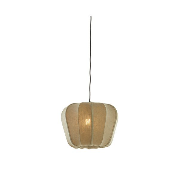 Zelena viseća svjetiljka s tekstilnim sjenilom Zubedo – Light & Living-image-1