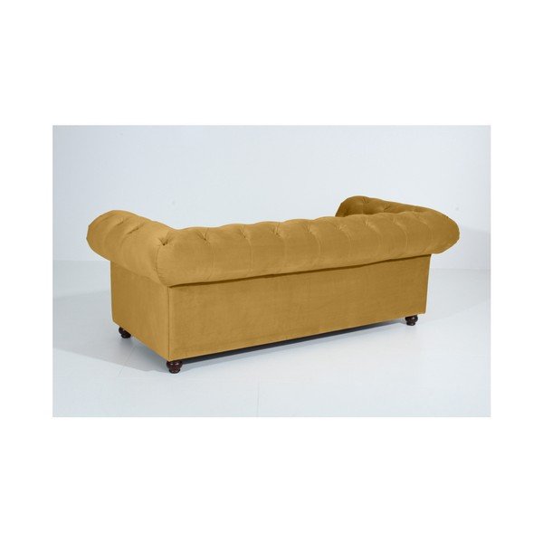 Žuta sofa Max Winzer Orleans Velvet, 216 cm-image-1