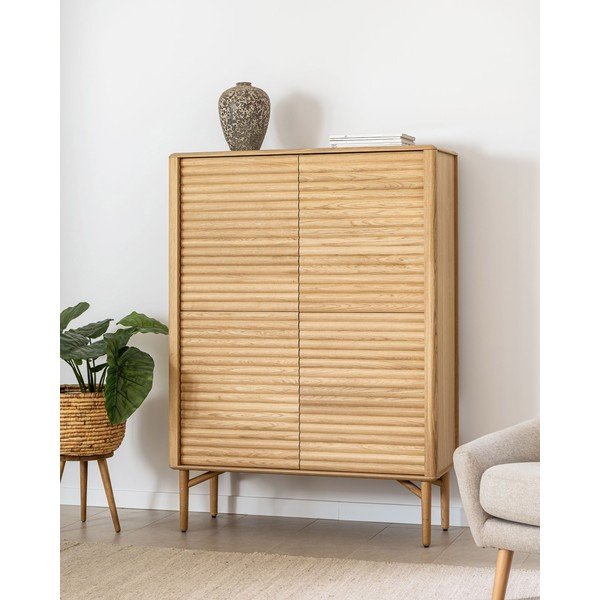 Ormarić u dekoru hrasta u prirodnoj boji 104,5x144x40 cm Lenon – Kave Home-image-1