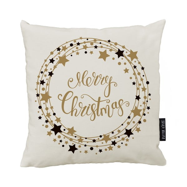 Božićni jastuk s pamučnim oblaganjem Butter Kings Stars Wreath, 45 x 45 cm