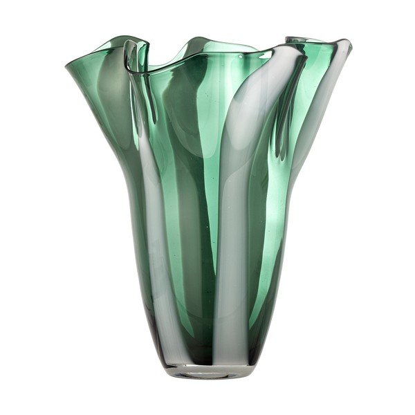 Zelena staklena ručno izrađena vaza (visina 32 cm) Lettice – Bloomingville