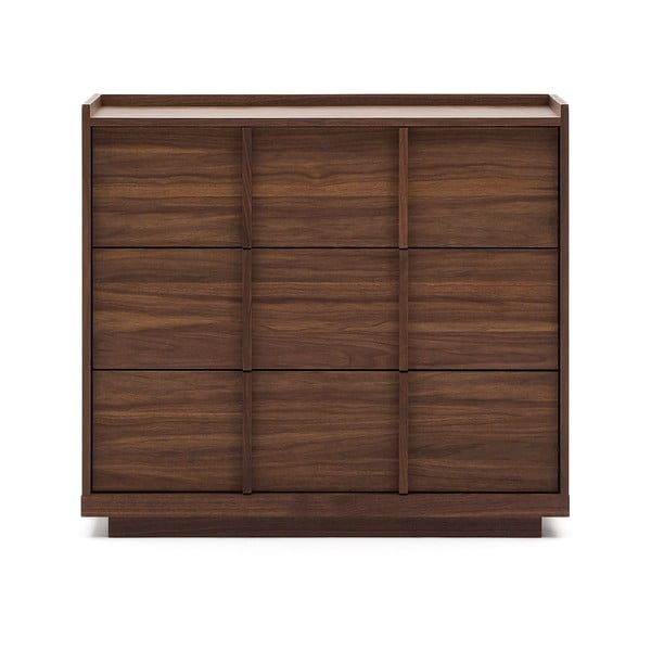 Smeđa komoda u dekoru oraha 100x78x50 cm Onix – Kave Home