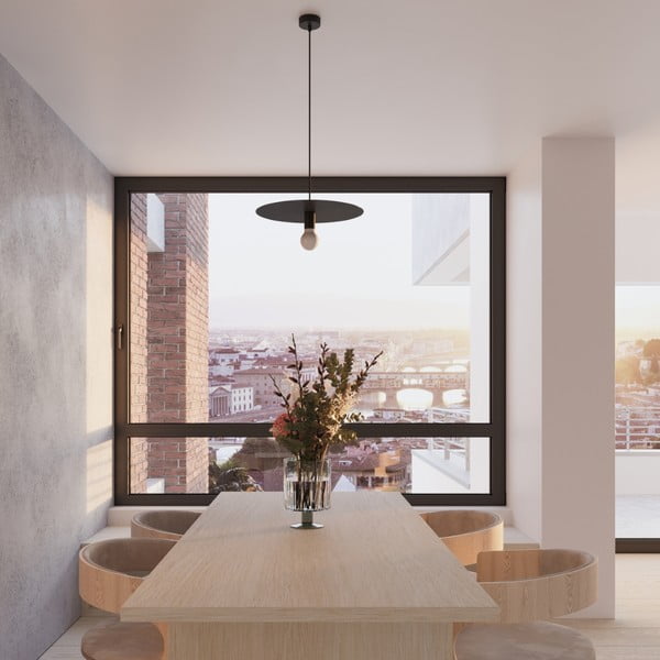 Crna viseća svjetiljka ø 40 cm Livago – Sollux-image-4