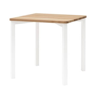 Bijeli stol za blagovaonu sa zaobljenim nogama Ragaba Trivento, 80 x 80 cm