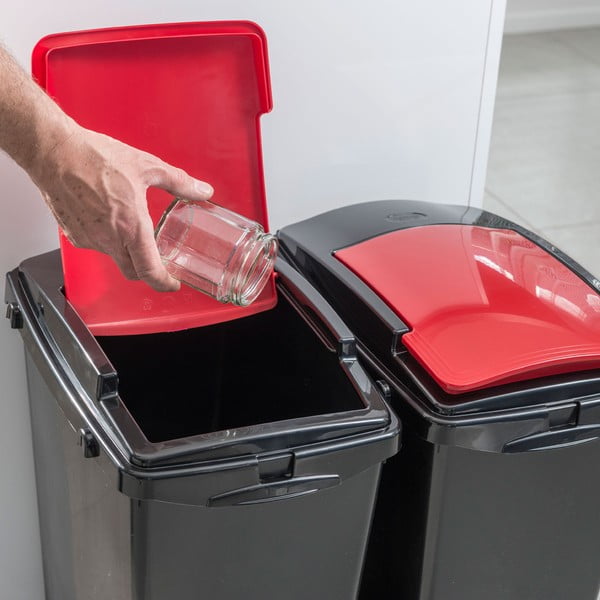 Crna plastična kanta za smeće 40 l – Addis-image-3