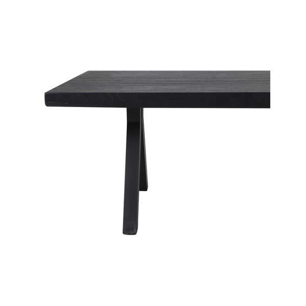 Crni blagovaonski stol 100x220 cm Muden – Light & Living-image-3