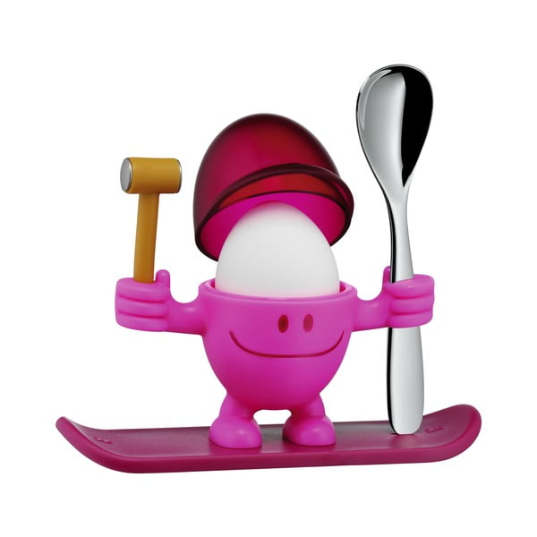 Crveno-ružičasti stalak za jaje sa žlicom WMF Cromargan® Mc Egg-image-2