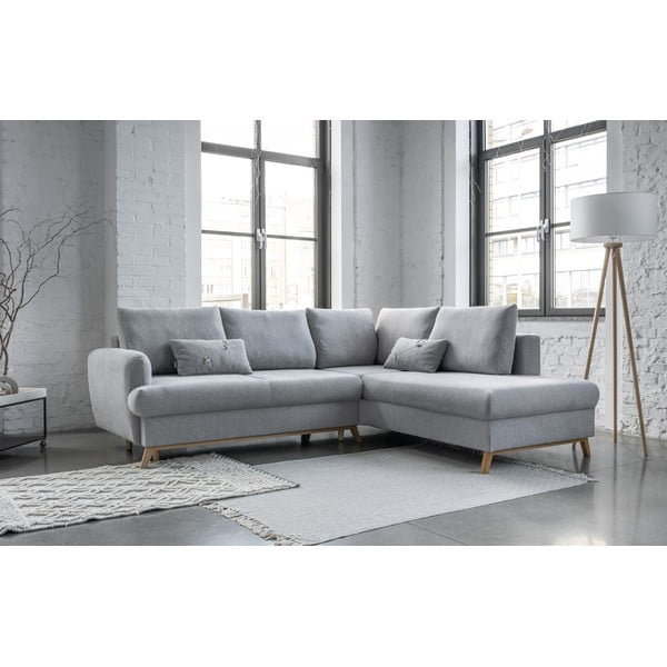 Svijetlo siva sklopiva/s prostorom za odlaganje kutna garnitura (s desnim kutom/u obliku slova L) Scandic Lagom – Miuform-image-3