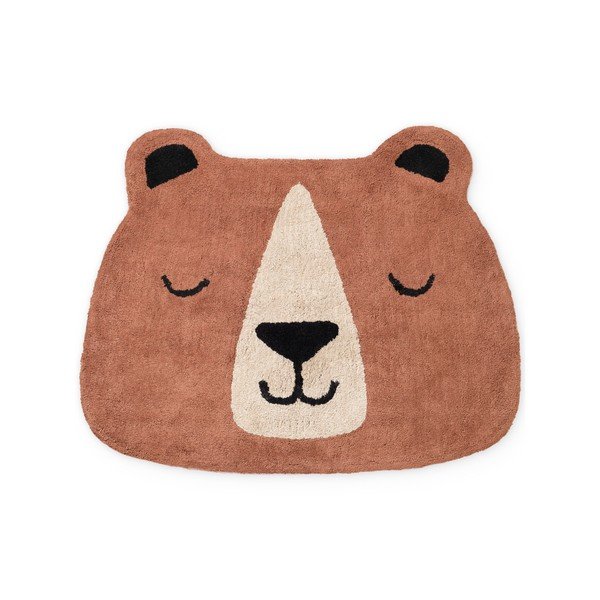 Smeđi periv/ručno rađen pamučan dječji tepih 101x120 cm Snuggle Benni – Hanse Home