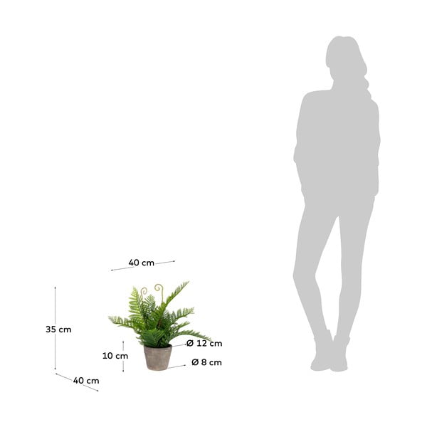 Umjetni cvijet u cementnoj posudi Kave Home, visina 35 cm-image-2