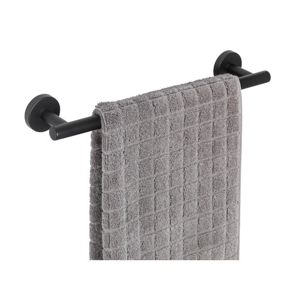 Mat crni zidni držač za ručnike od nehrđajućeg čelika Bosio – Wenko-image-2