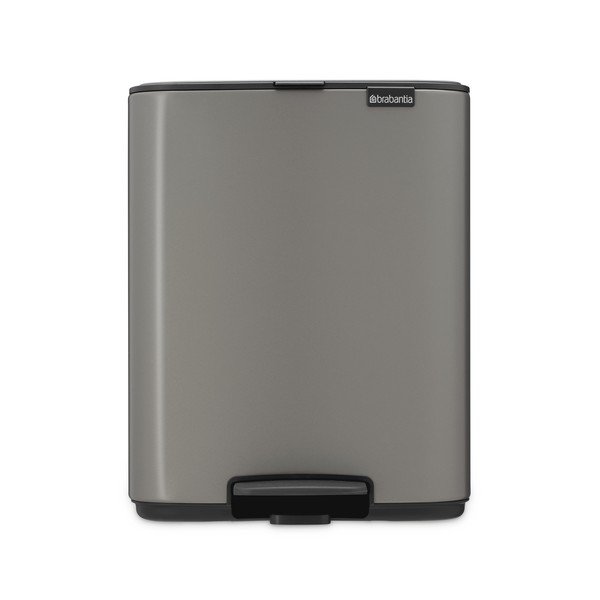 Siva željezna kanta za smeće s pedalom 12 l Bo – Brabantia-image-4