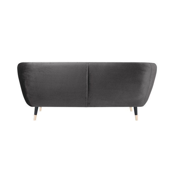 Siva sofa s crnim nogama Mazzini Sofas Benito, 158 cm-image-4