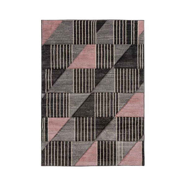 Sivo-ružičasti tepih Flair Rugs Velocity, 120 x 170 cm