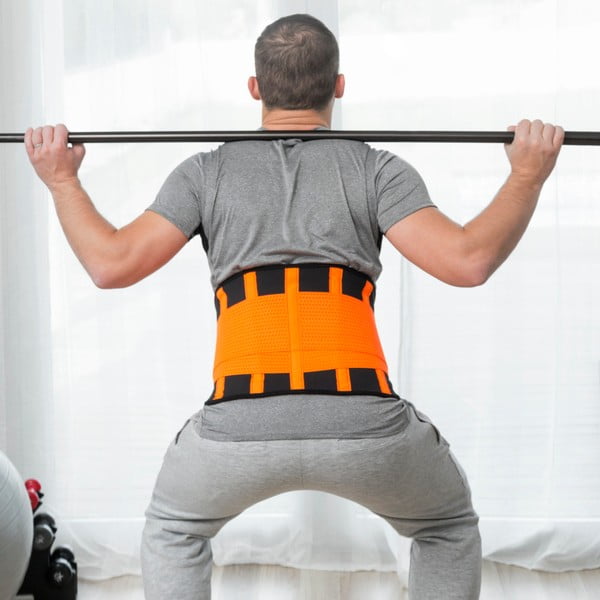 Narančasto-crni sportski pojas za mršavljenje i pravilno držanje InnovaGoods, veličina M
