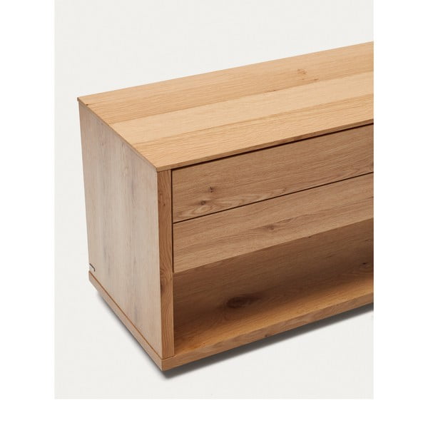 TV komoda u dekoru hrasta u prirodnoj boji 200x51 cm Alguema – Kave Home-image-4