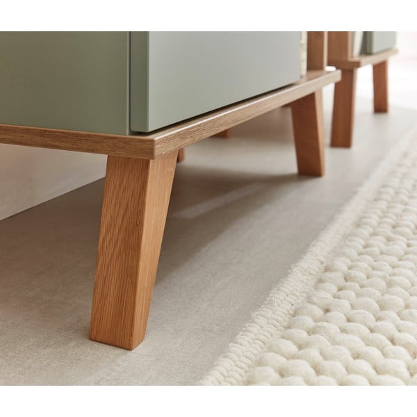 Zeleni visoki kupaonski ormarić u dekoru hrasta 51x128 cm Set 963 - Pelipal-image-1