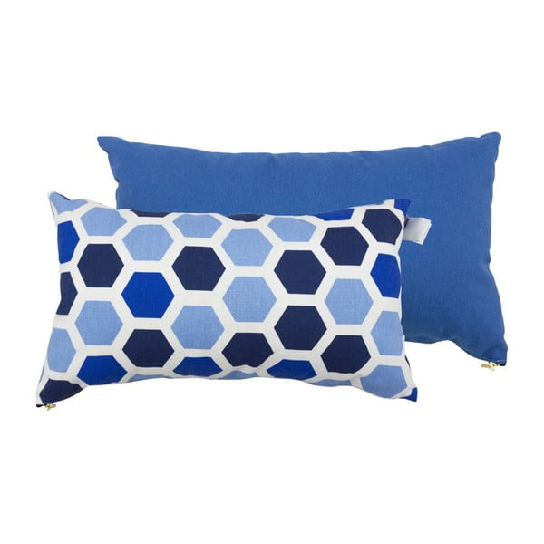 Set od 2 jastuka s Karup Deco Cushion Ocean Geometry / Navy punjenjem, 45 x 25 cm