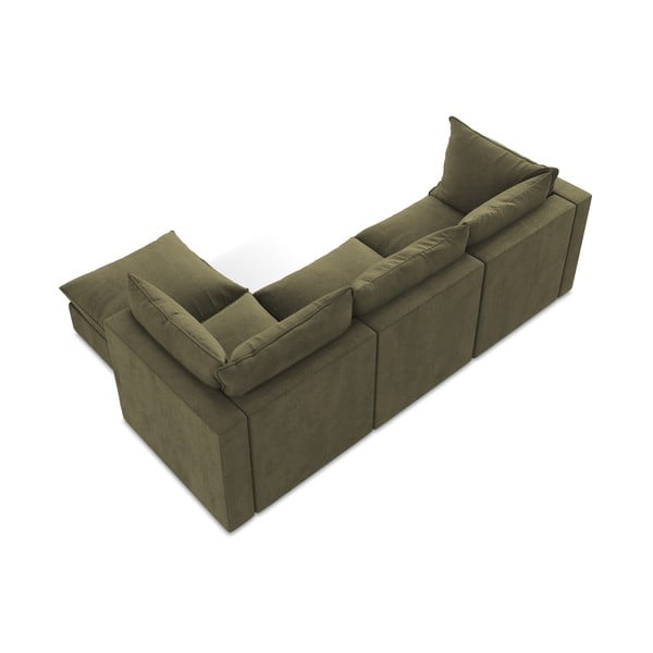 Kaki zelena kutna garnitura (s desnim kutom/s ležaljkom) Manao – Makamii-image-3