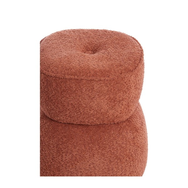 Narančasti tabure od bouclé tkanine Leyla – Light & Living-image-3