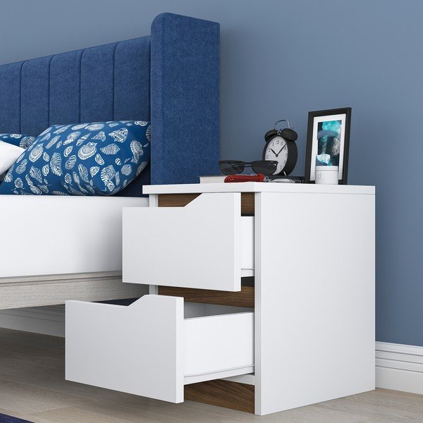Bijeli noćni ormarić Erica – Kalune Design-image-2