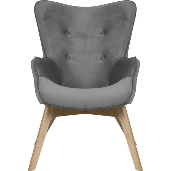 Siva baršunasta fotelja Niko – Ropez-image-2