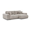 Svijetlo siva sklopiva/s prostorom za odlaganje kutna garnitura od samta (s desnim kutom) Sarina – Ropez