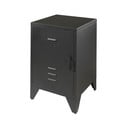 Crni metalni dječji noćni ormarić BRONXX – Vipack