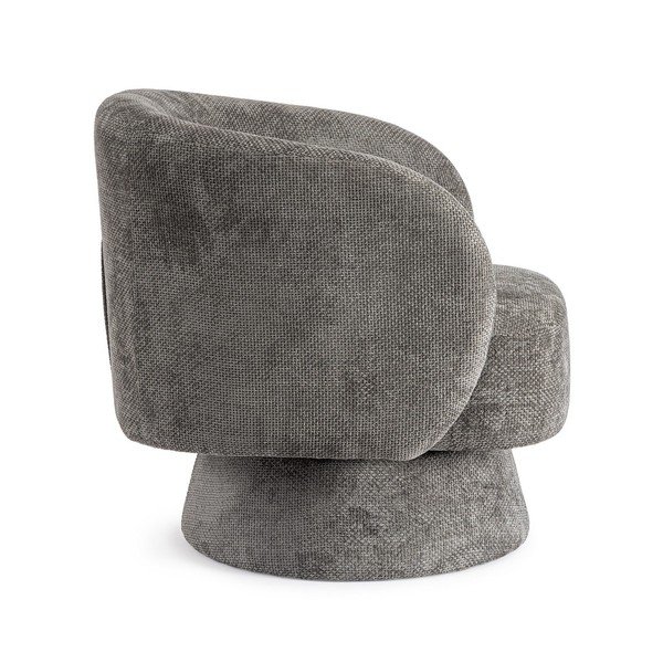 Tamno siva okretna fotelja od šenila Julienne – Bizzotto-image-3