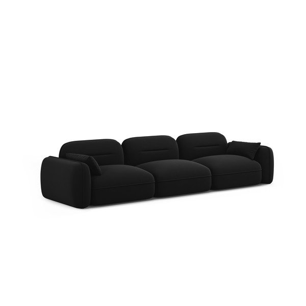 Crna baršunasta sofa 320 cm Audrey – Interieurs 86-image-2
