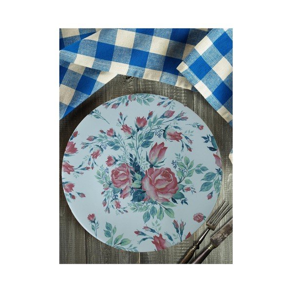 Plavi keramički tanjur Roses, ⌀ 26 cm-image-1