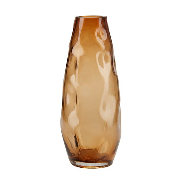 Vaza od svijetlo narančastog stakla Bahne & CO, visina 28 cm