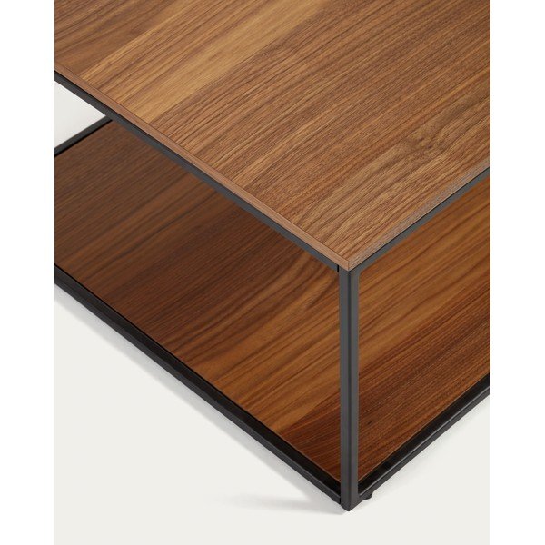 Stolić za kavu s pločom stola u dekoru oraha u tamnoj prirodnoj boji 60x110 cm Yoana – Kave Home-image-4