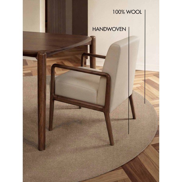 Bež ručno rađen vunen okrugao tepih ø 160 cm Greenwich – Ted Baker-image-4