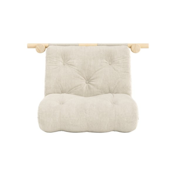 Krem fotelja od samta Hooked – Karup Design-image-3