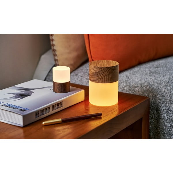 Prigušiva stolna svjetiljka u prirodnoj boji sa staklenim sjenilom (visina 10,5 cm) Lemelia - Gingko-image-2