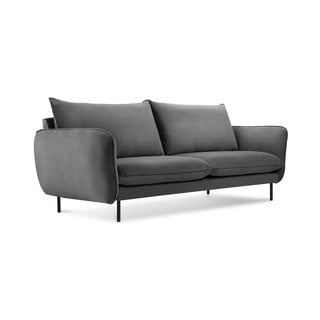 Tamnosiva baršunasta sofa Cosmopolitan Design Vienna, 160 cm