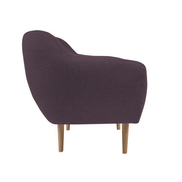 Ljubičasta fotelja sa svijetlim nogama Mazzini Sofas Sicile-image-1
