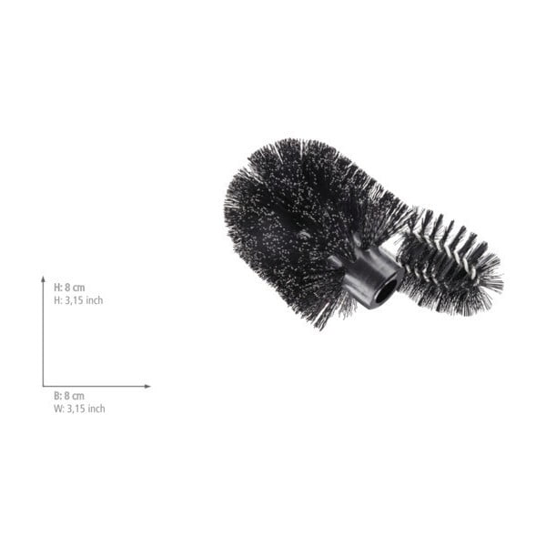 Crna plastična zamjenska glava WC četke Ø 8 cm – Wenko-image-1