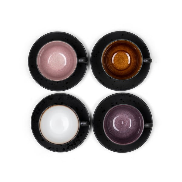 Crne keramičke šalice u setu 4 kom 240 ml Gastro Black/Mix – Bitz-image-1