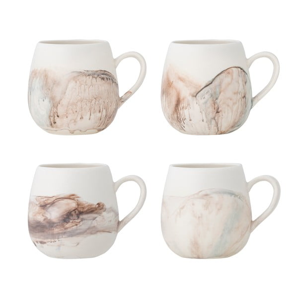 Krem šalice u setu 4 kom od kamenine 250 ml Lyre – Bloomingville