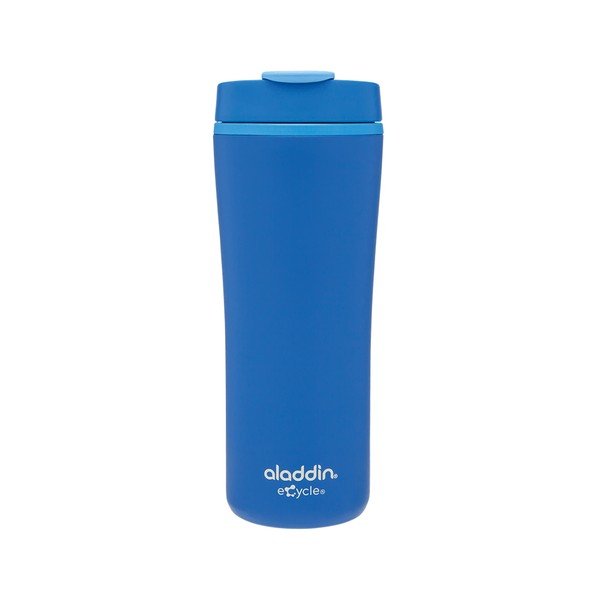 Plava termo šalica od plastike koja se može reciklirati Aladdin Flip-Seal 350, 350 ml