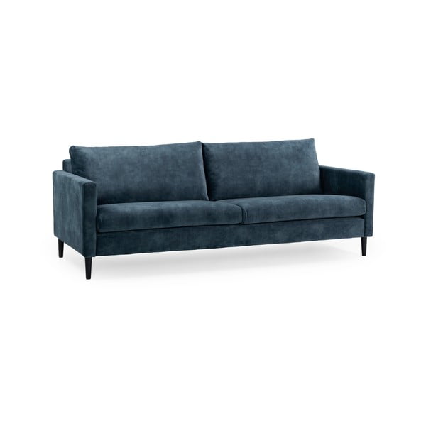 Tamnoplava sofa s baršunastom površinom Scandic Adagio, širine 220 cm-image-2