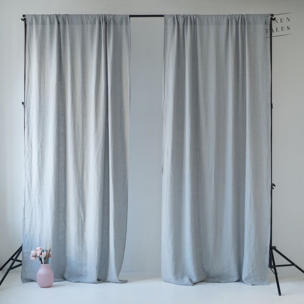 Siva zavjesa 230x230 cm - Linen Tales