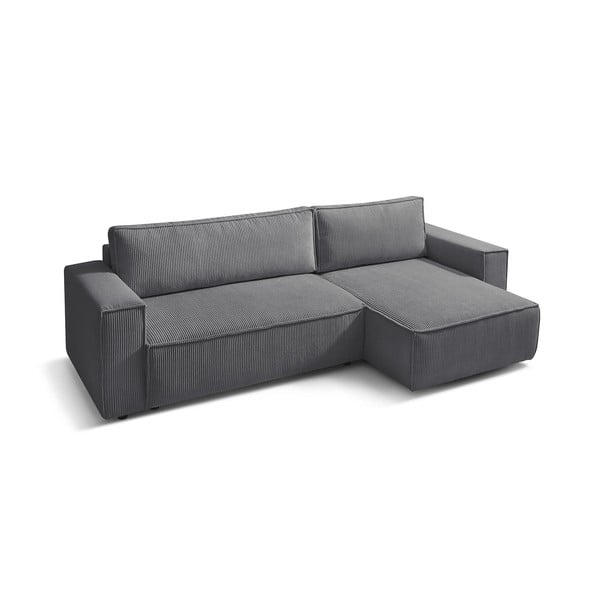 Tamno siva sklopiva kutna garnitura od samta (promjenjiva) Nihad – Bobochic Paris-image-3