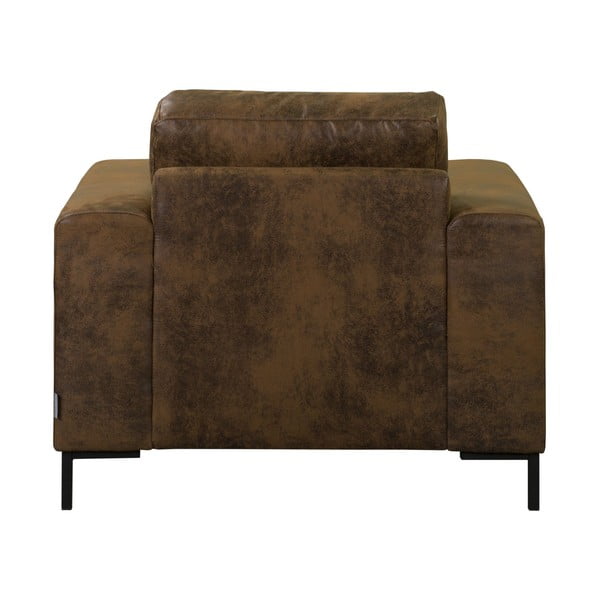 Smeđa fotelja od imitacije kože Lofty Lilly – Miuform-image-4