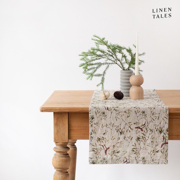 Laneni nadstolnjak s božićnim motivom 40x200 cm – Linen Tales